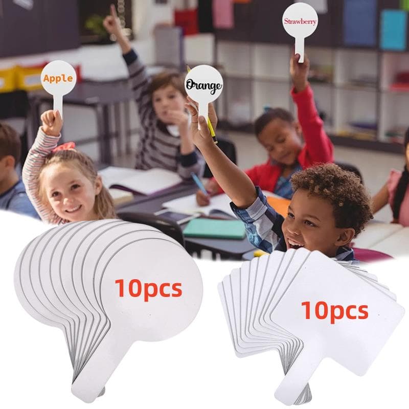 10 Stuks Uitwisbare Antwoordborden Handheld Dubbelzijdig Bord Mini Whiteboards Klein Whiteboard Uitwisbare Borden Veilingbord