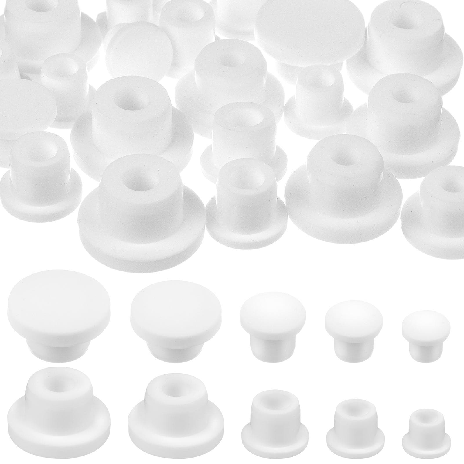 20 Stuks Siliconen Zout- en Peperstrooier Stoppers 10, 12, 13, 15, 16 mm Stoppers voor Zout- en Peperstrooiers, Zoutstrooier Plug legergroene kleur