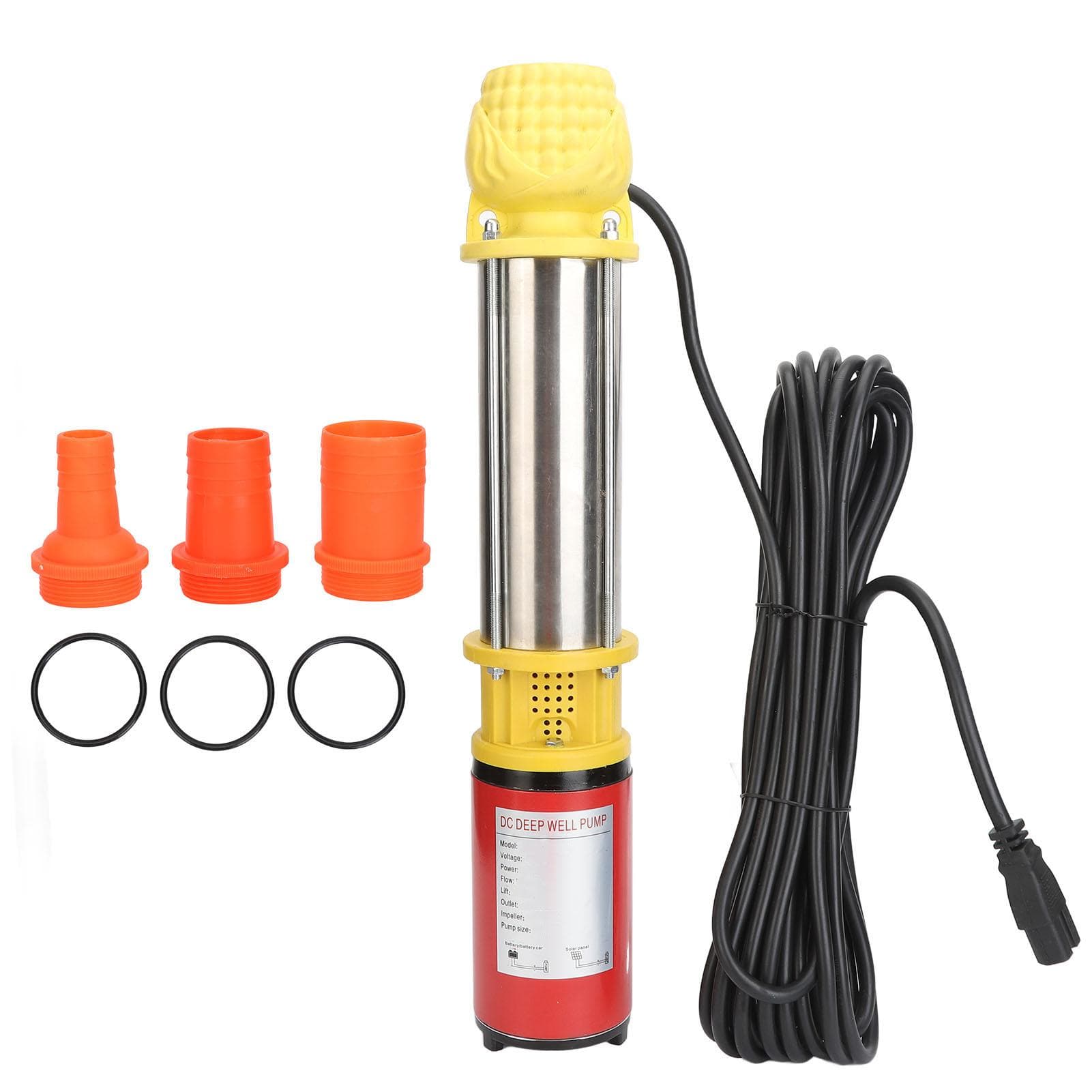 DC24V 300W Zonne Onderwaterpomp Borstelloze Diepe Bron Pomp 5m³ u 20 Meter Hoogte RVS Stang