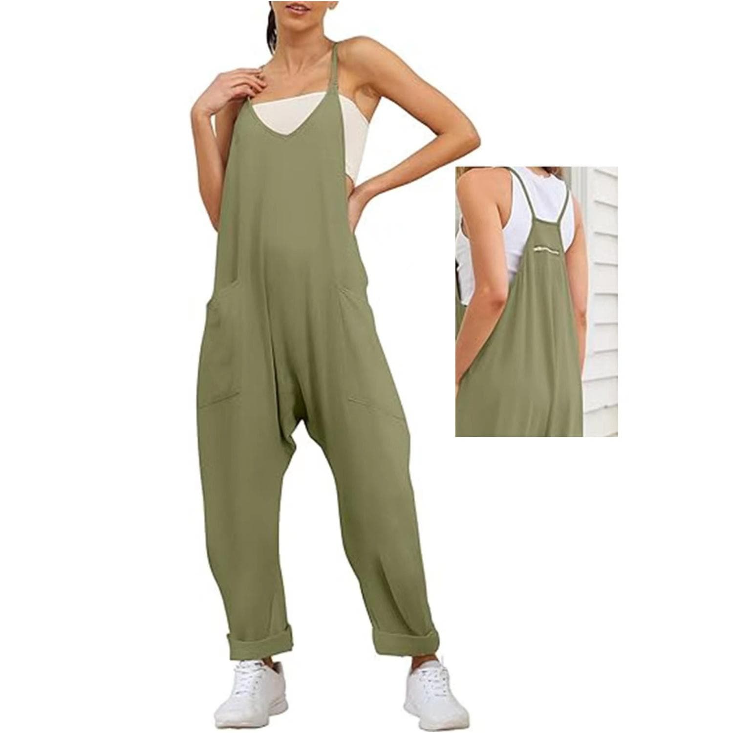 Populaire mode Zwangerschap Dameskleding Ritszak Bretels Zwangerschaps overall Jumpsuit Overalls cm groen