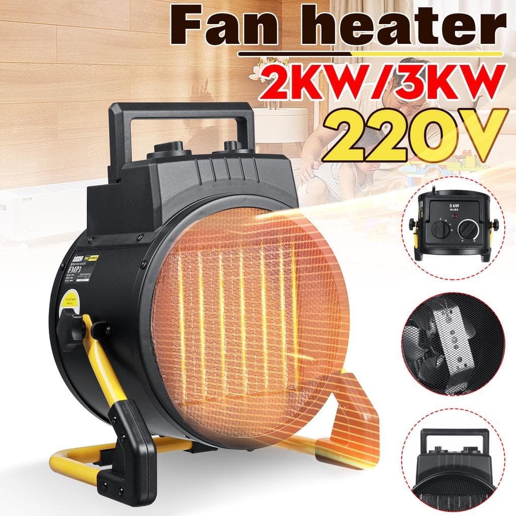 3000W industriële elektrische verwarmingsventilator Warme verwarmer Blower Luchtruimte Garage Verwarmingstoestellen Verstelbaar