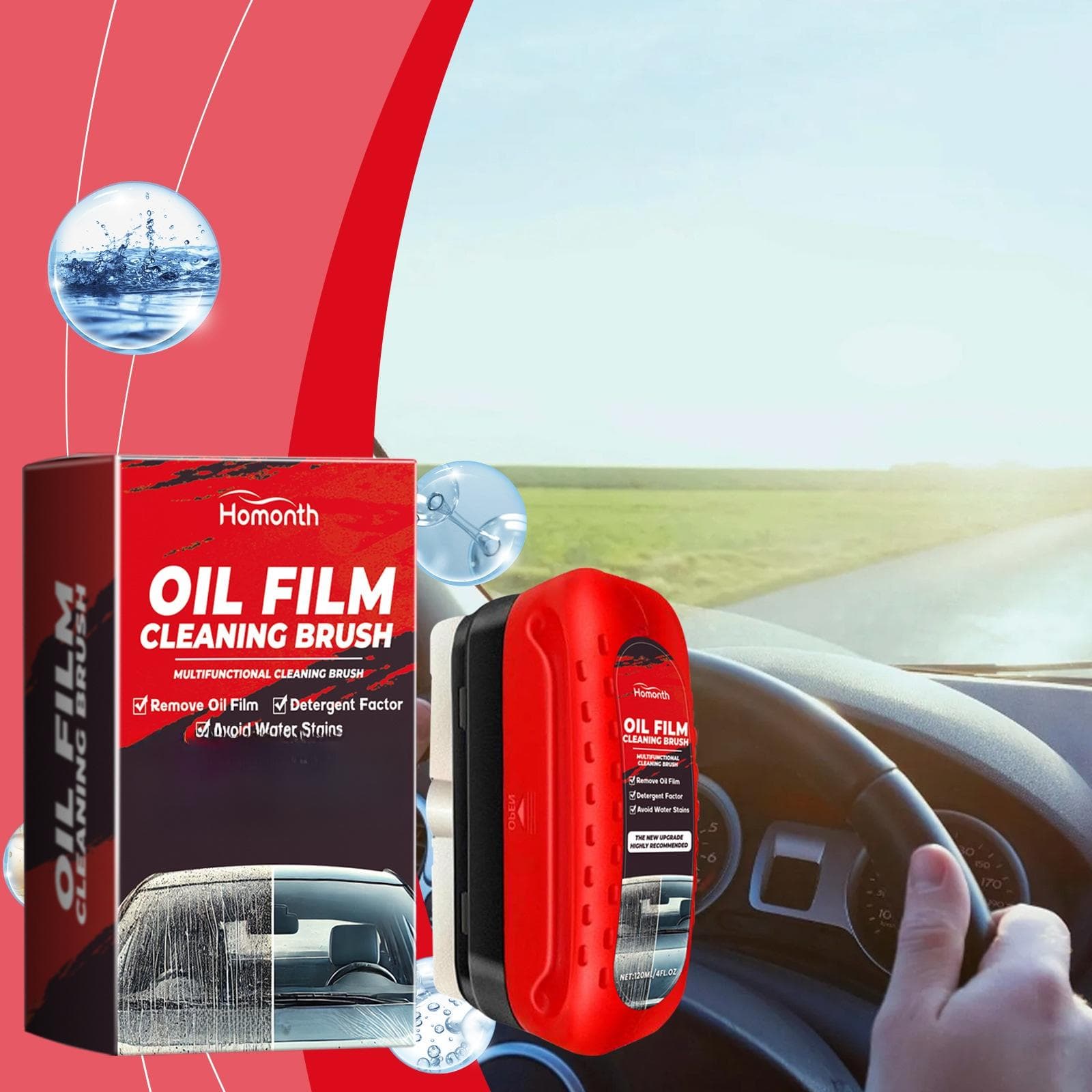Auto Ruitreiniger, Glasreiniger voor Auto's, Verwijdert Insecten, Vuil en Smerigheid, 120ml