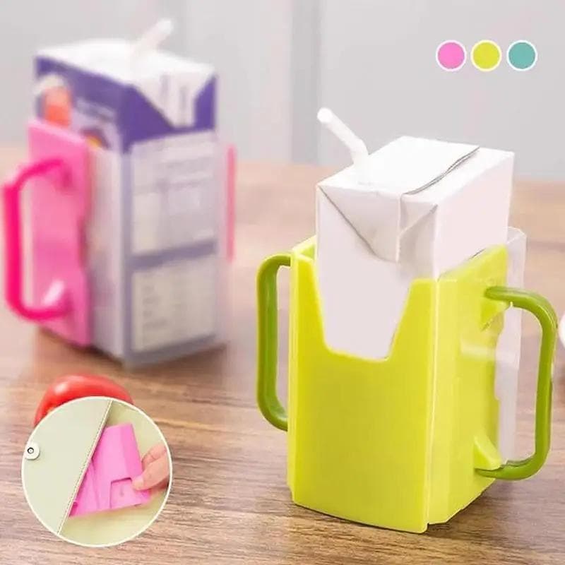 Melkboxhouder Baby Anti-lek bekerhouder Flessenbeker Melkhouder Verstelbare plastic baby peuter sapbox Drinken groen
