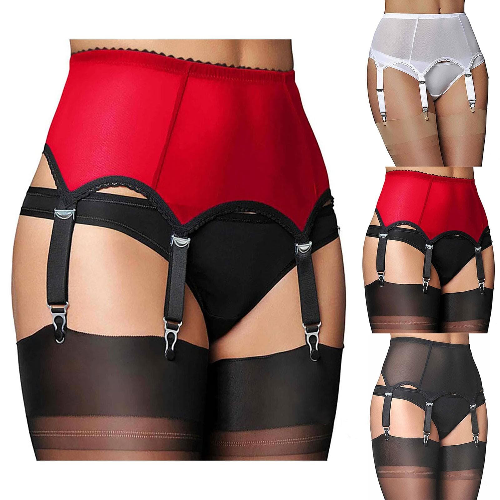 Dames sexy kanten dij-hoge kousenband antislip verstelbare jarretellegordel cm wit