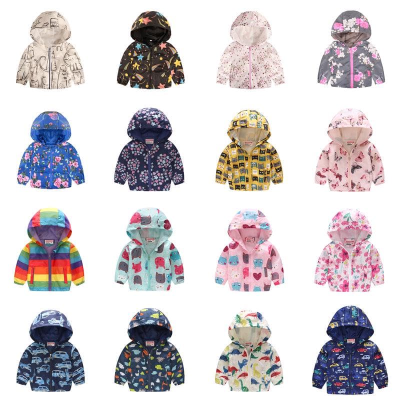 Lente & Herfst Dunne Jassen met Capuchon voor Baby's: Schattige, modieuze shirts met rits voor jongens en meisjes, kleine tot middelgrote maten 120cm