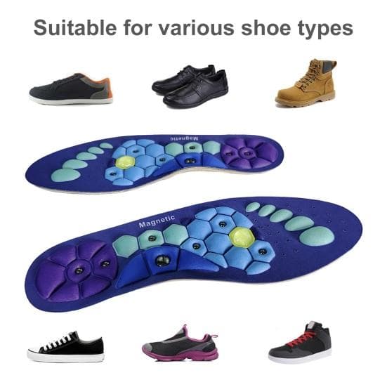 1 paar magnetische acupressuur inlegzolen unisex voetboogondersteuning bevordert de bloedsomloop verlicht vermoeidheid orthopedische inlegzolen sport