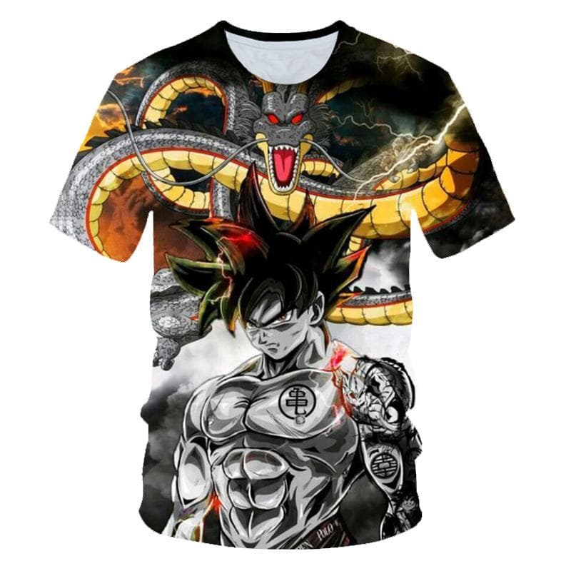 Dragon Ball T-shirt Kinderen Tops Tee Anime Figuren Son Goku Super Saiyan T-shirt Jongens T-shirts Kinderkleding Zomer Korte Mouw 110cm