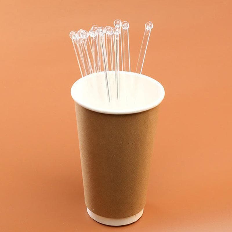 100 stuks/set plastic cocktail roerstokjes drank roerstaaf koffie stamper