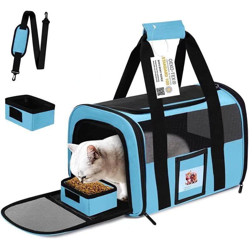 Extra Grote Honden- en Kattenmand 20 lbs+, Zachte Reismand voor Grote Katten tot 25 lbs, Opvouwbare Grote Hondentransportbox 20 x13 x13