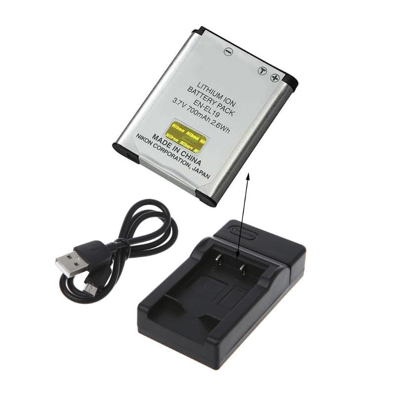 Batterijlader voor Nikon EN-EL19 S2500 S2600 S3100 S3300 S4100 S3300 Batterij