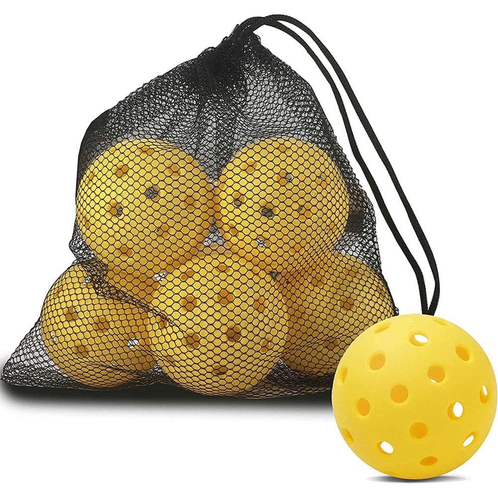 6 Pak Pickleball Ballen 40 Gaten Hoge Stuitering Buiten Pickleballs Met Mesh Zak Voor Sport Binnen Spelen Cadeaus Voor Pickleball Liefhebbers