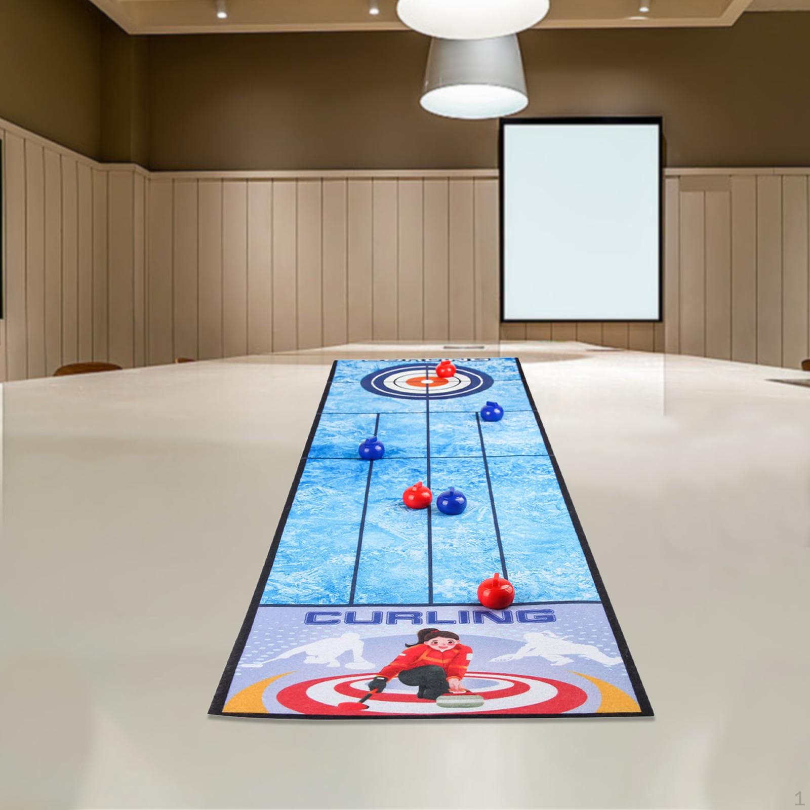 Curlingspel, tafelspellen voor volwassenen, kinderen en gezinnen - 3,28 ft x 0,95 mat voor binnenplezier