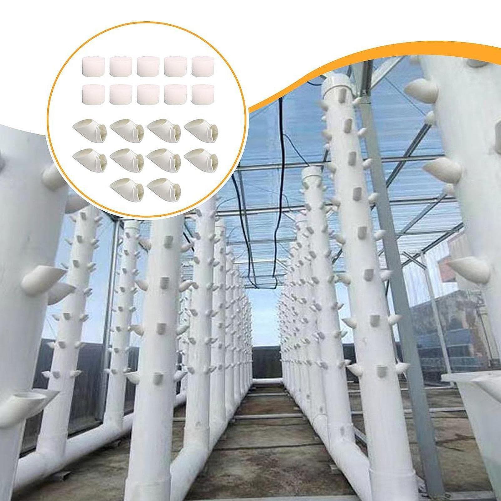 10x Hydroponische Kolonisatiebekers Toren Kweeksysteem Kit Groente Plantenbak Bloem