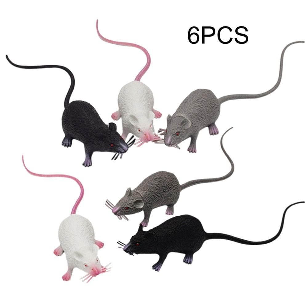 6 Stuks Halloween Rat Plastic Rat Halloween Decoratie Simulatie Muis Prank Props;6 Stuks Halloween Rat Plastic Rat Decor Simulatie Muis Prank Requisie