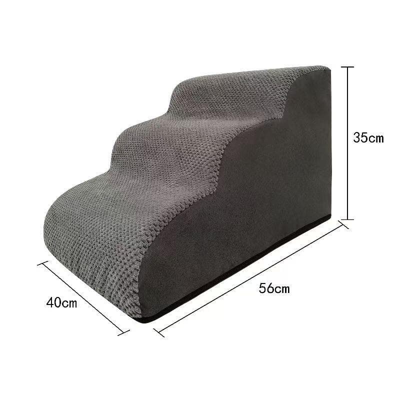 Wasbare Grijze Hondenloopplank voor Kleine & Middelgrote Honden - Spons Treden & Sofa Klimladder