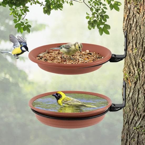 2/3 stuks Hek Vogelvoederbak Weerbestendig 2/3 Lagen Buiten Tuin Erf Boom Gemonteerd Vogelbad Buiten Hangend Voedsel Water Voederstation