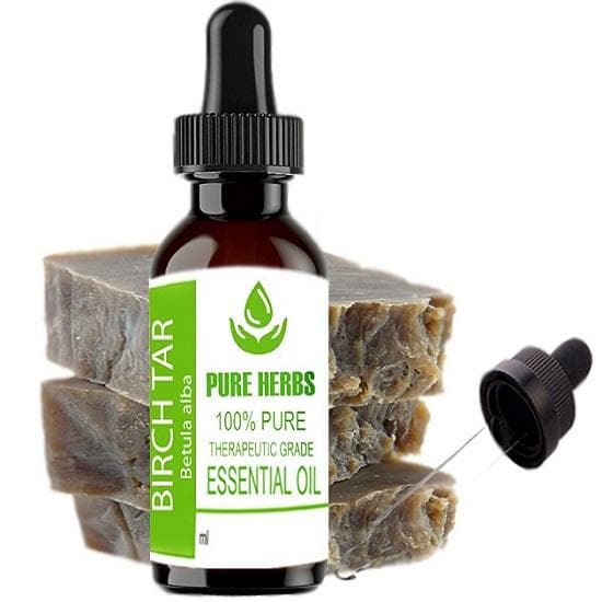 Pure Kruiden Berken Teer (Betula lenta) Pure & Natural etherische olie van therapeutische kwaliteit, plastic verpakking met druppelaar.