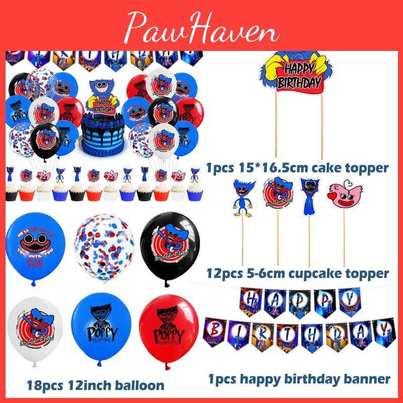Speeltijd Poppy Huggy Wuggy Thema Verjaardagsfeest Decoraties Benodigdheden Set Ballon cm