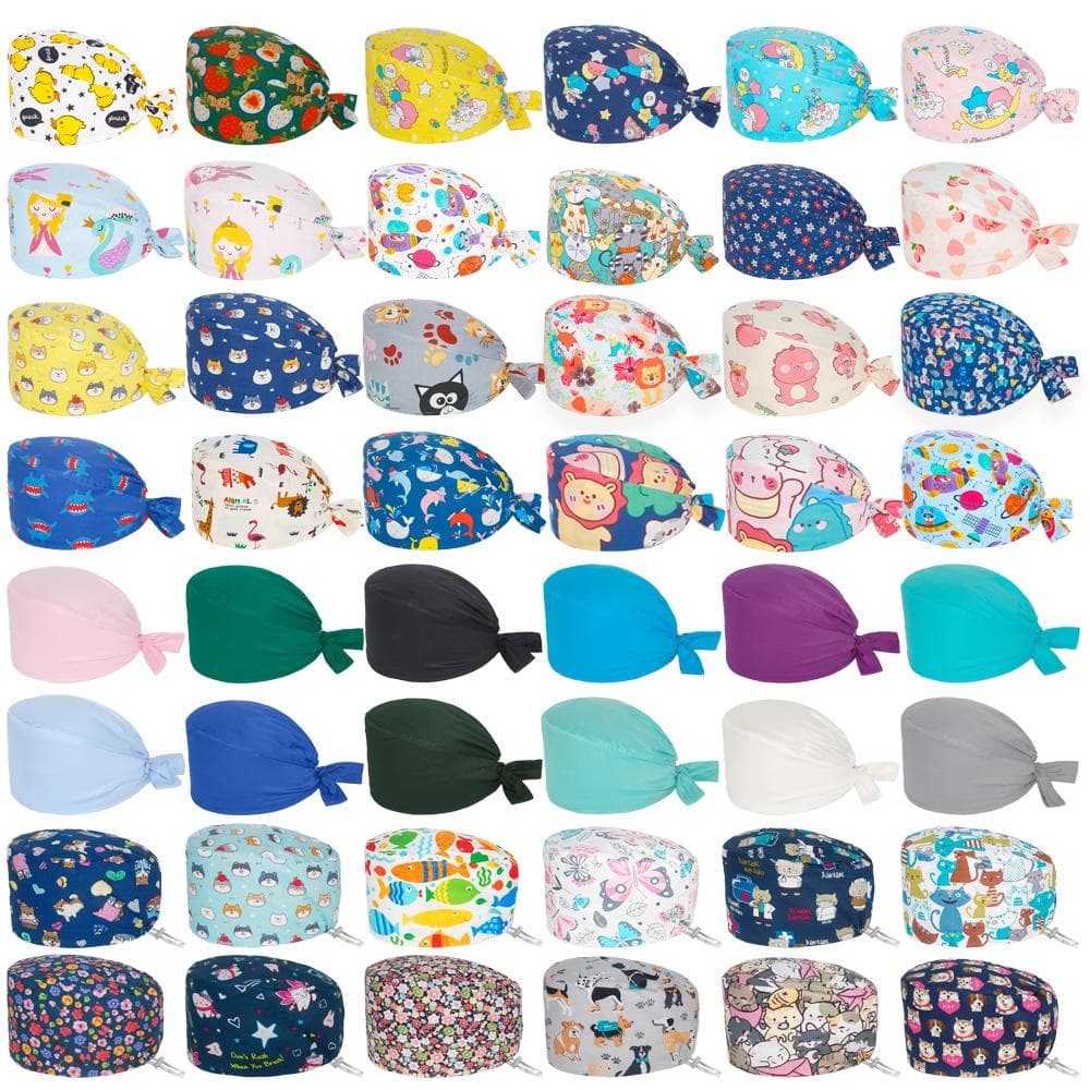 cartoon chirurgische pet 100% katoen Werk chirurgische caps verpleegster arts accessoires Medisch Ziekenhuis Tandheelkundige Scrub hoed dames heren cm