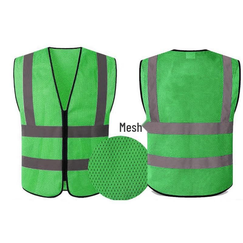 Veiligheidsvest met meerdere zakken en reflectoren zwarte kleur