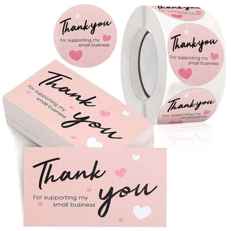Dank u Stickers & Kaarten voor Decoratie van Cadeauverpakkingen