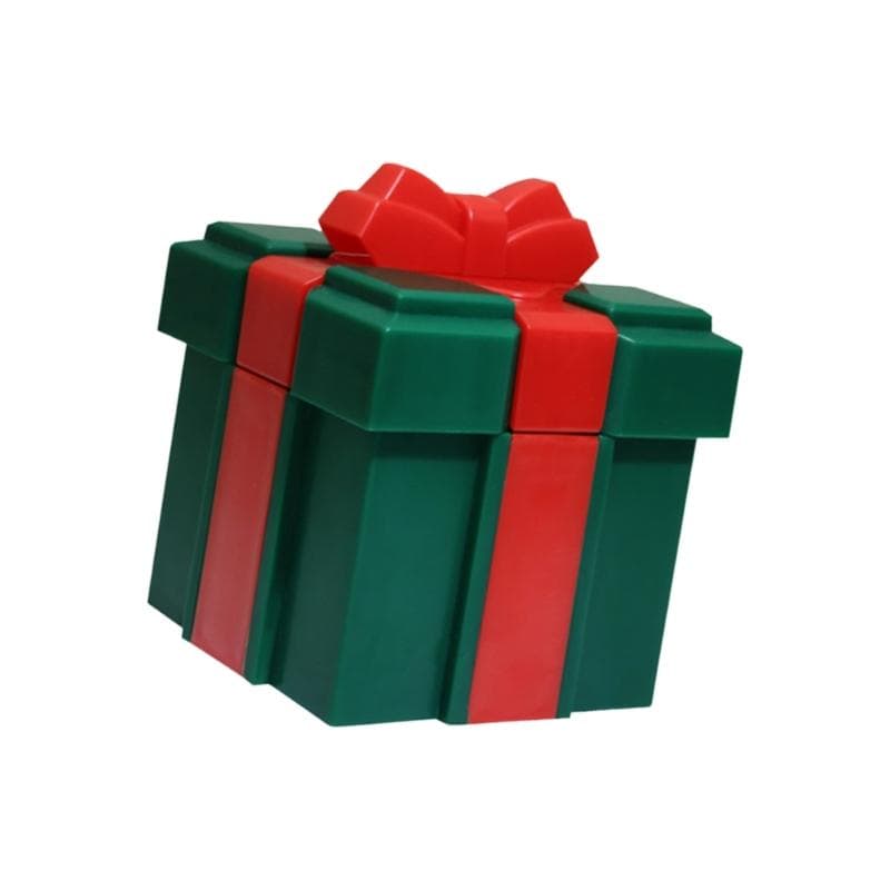 Plastic Feestdagen Cadeaudoos Met Hart Strikdecoratie Voor Kerstfeestbenodigdheden Huis- Of Kantoorfeestversieringen