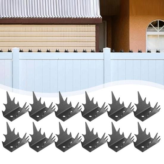 12 Stuks Hek Hekspikes met Schroeven Anti-Klim Dieven Inbreker Dierenafschrikmiddel