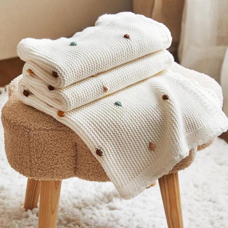 Gebreide Babydeken voor Pasgeboren Baby Wikkeldeken Ledikant Kinderwagen Deken Bank Plaid Katoenen Babyartikelen Moeder Kinderen 70cm beige
