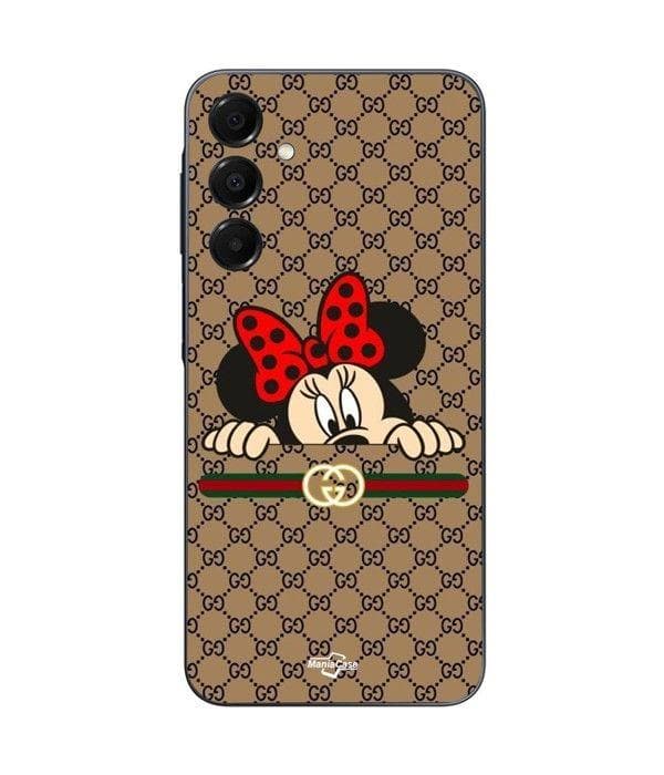 Telefoonhoesje - Minnie Gucci - Galaxy A16 - Siliconen - Flexibel - Zwart zwart