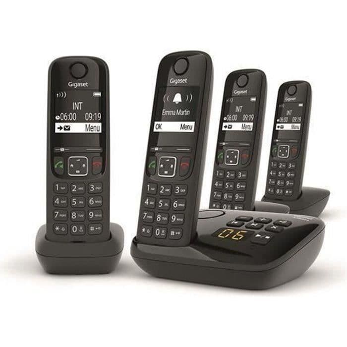 GIGASET Vaste Telefoon AS690 A Quattro Zwart