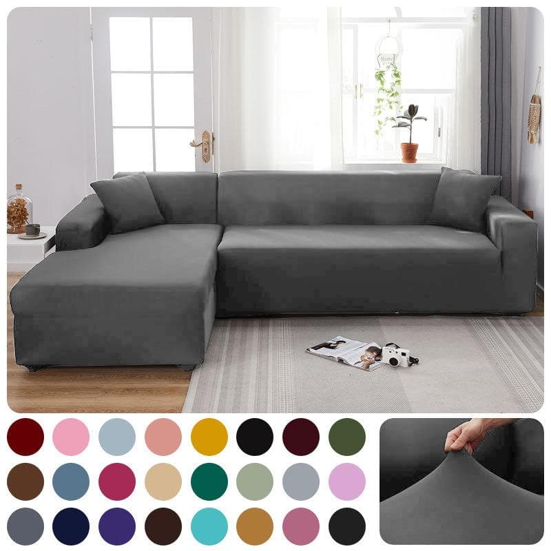 Elastische bankhoes Bankhoezen Effen kleur Stretch bankhoezen Bankhoes Sectionele L-vormige bank Wonen Thuis1 /2 /3 /4-zits