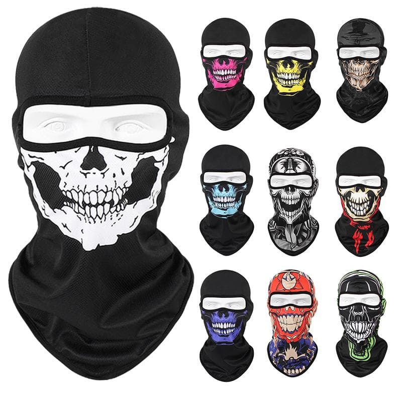 Skull Balaclava Full Face Cover Bandana voor buiten fietsen Gezichtsmasker Halsbeenkap Motoraccessoires cm