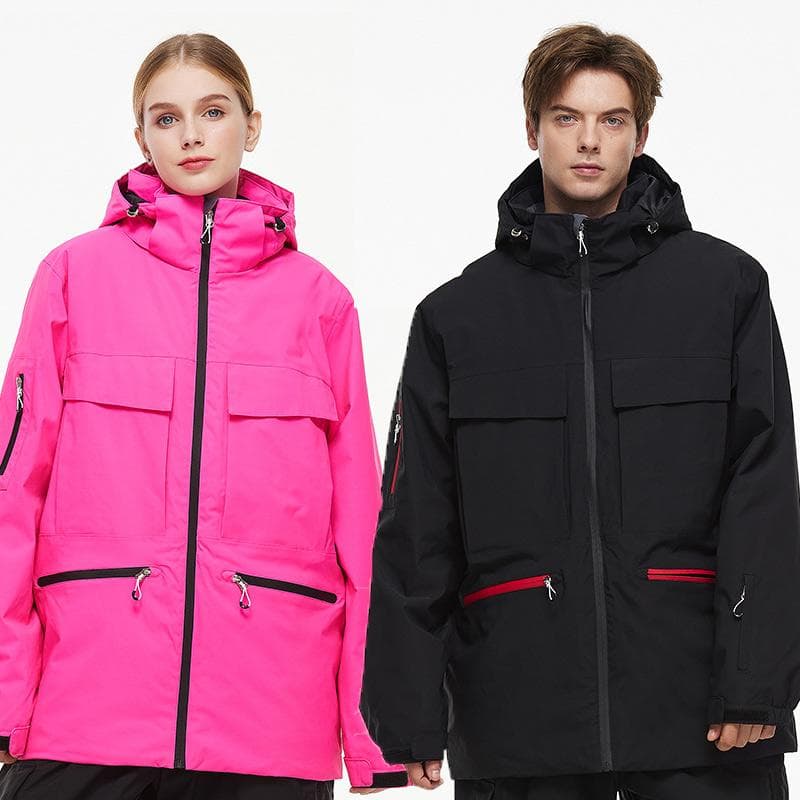 Ski-jas voor dames en heren Snowboard Sneeuwjas Waterdicht Winddicht Geïsoleerd Winter Berg Outdoor Sporten Capuchon Warm Ski-jassen Met Zakken