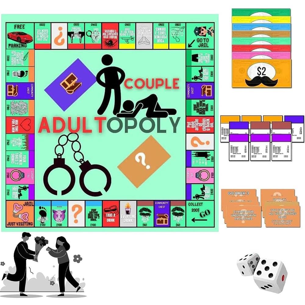 1 Set Adultopoly Koppel Bordspel Slaapkamer Spellen voor Koppels