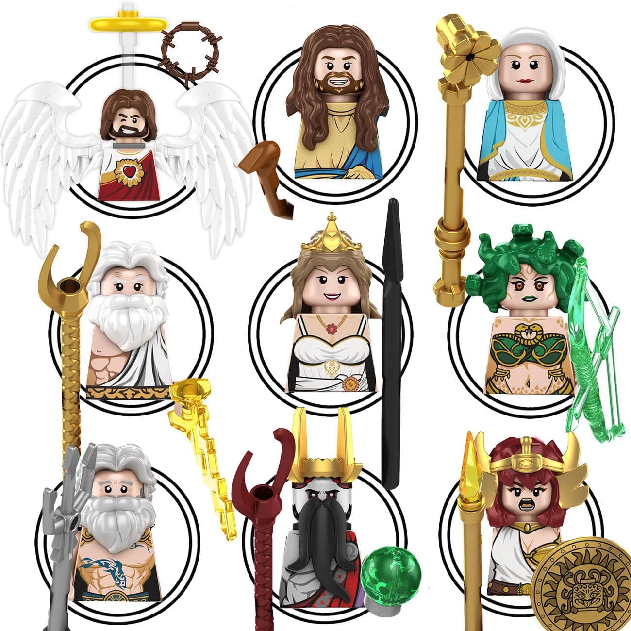 TP1044 Beroemde Redder Karakter Bouwstenen God Stenen Figuren Kinderen Montage Speelgoed