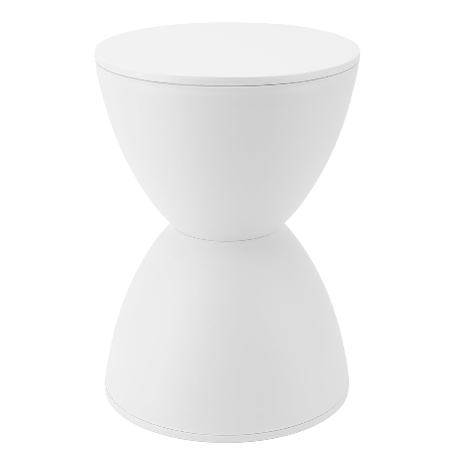 Zandloper Vormige Kruk Plastic Modern Eenvoudig Scandinavische Stijl Huishoudelijke Ronde Kruk voor Badkamer wit