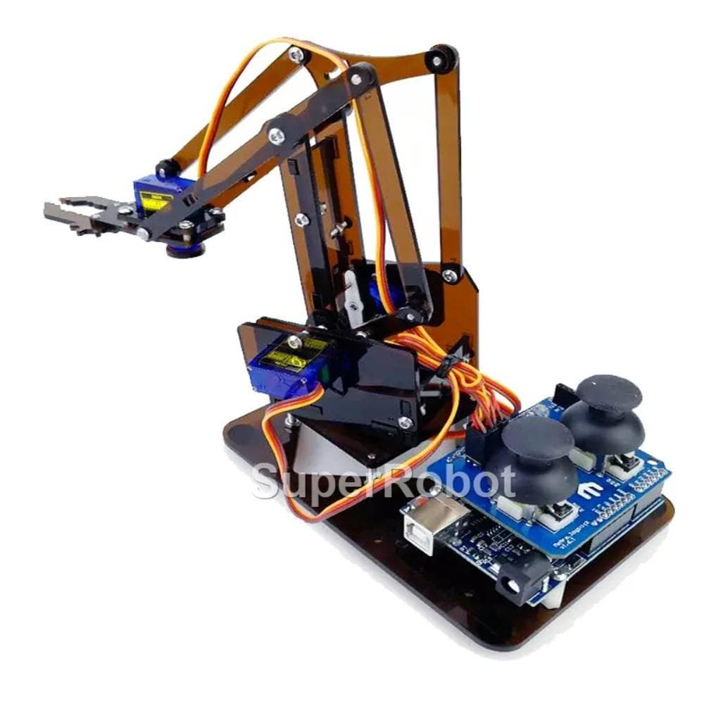 SG90 MG90S 4 DOF Ongemonteerd Acryl Mechanische Robot Manipulator Klauw Kit Voor Arduino Robotarm STEAM Kit Programmeren Robotarm