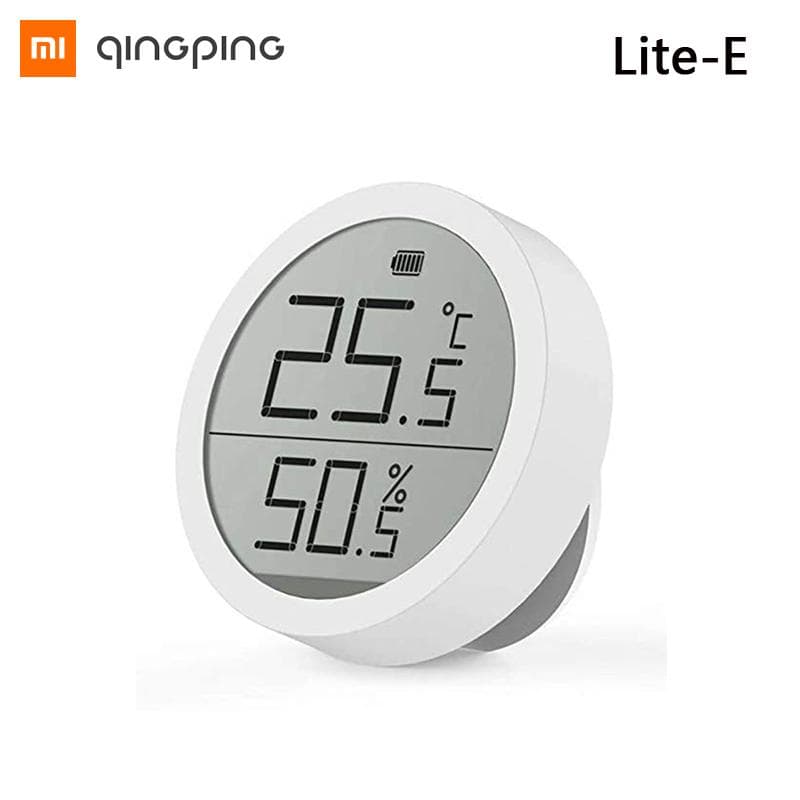 XIAOMI Qingping Temperatuur-vochtigheidssensor Lite E Gegevensopslag E-Link LCD-scherm Thermometer Hygrometer Wandmontage Kantoor Thuis Baby wit