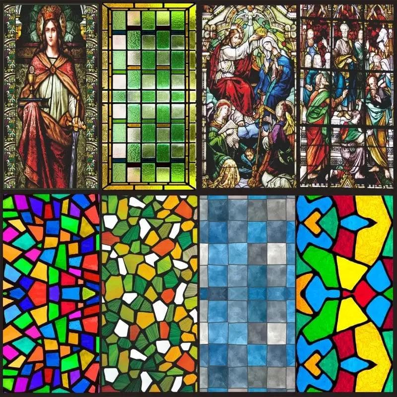 Personaliseer Gebrandschilderd Glas Raamfolie Mat Mozaïek Rooster Privacy Bescherming Geen Lijm Decoratief Badkamer Slaapkamer Keuken Huis