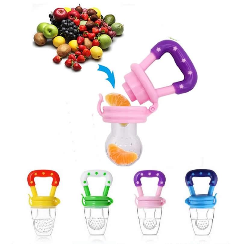 Nieuwe Vers Fruit Kinderen Tepel Voeden Veilige Melk Feeder voor Fopspeen Flessen Tepel Speen Knabbelaar Siliconen Babyfles