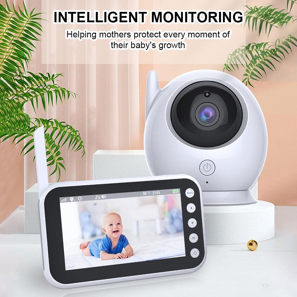2,4GHz FHSS-monitor met camera 720P 4,3 inch LCD-scherm Videocamera 2-weg audio Huilende beweging cm wit
