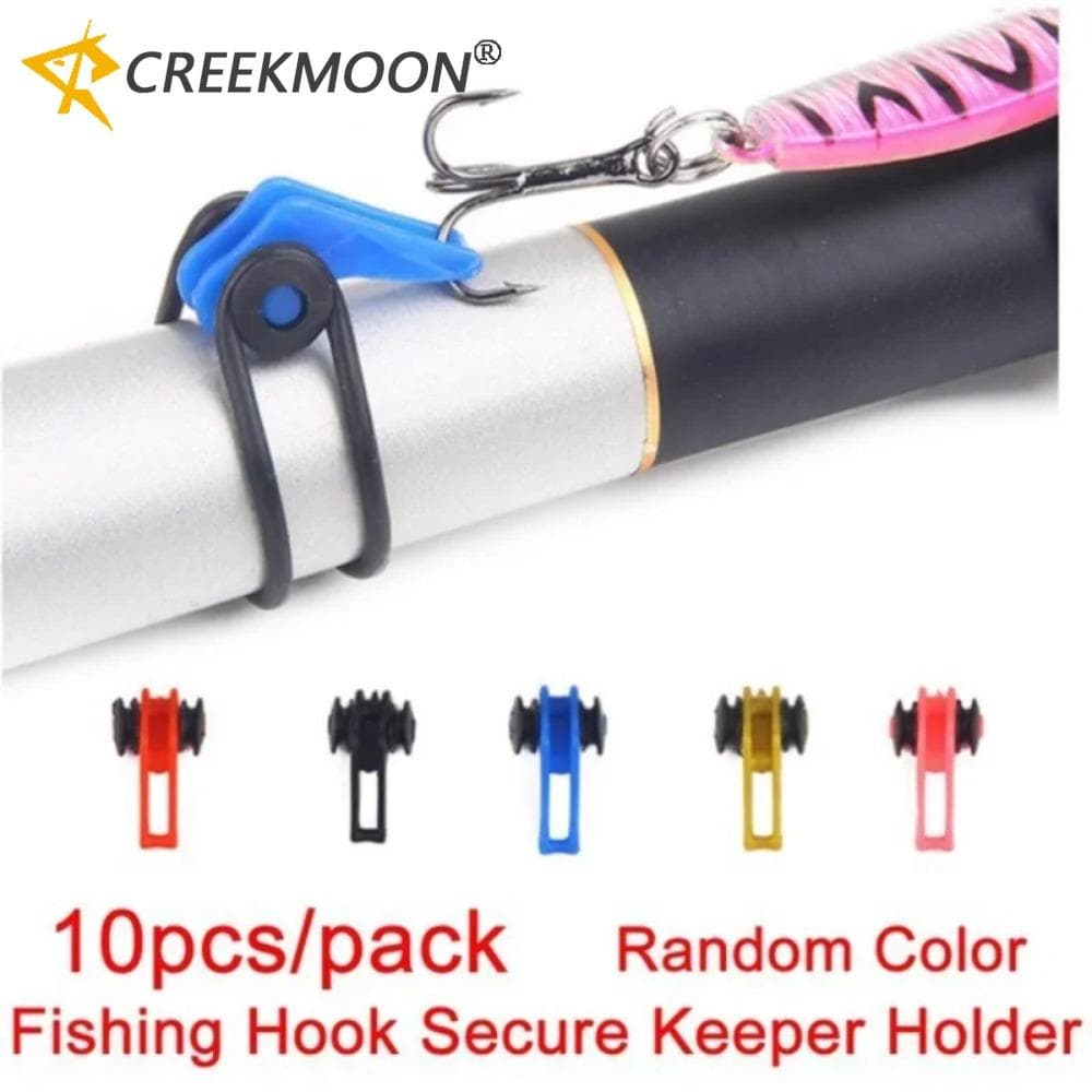 10PCS Aashouder Plastic Aashangers Vishaakhouder Lure Veiligheidshouder met 2 Rubberen Ringen voor Hengelstok Vistuig