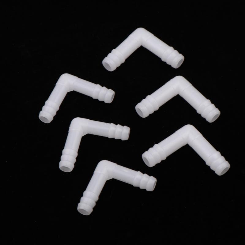 5 Stuks 8/10Mm PE Elleboog Connector Aquarium Tank Luchtpomp Slang Pagode Koppeling Besproeiing Tuin Waterleiding Connector
