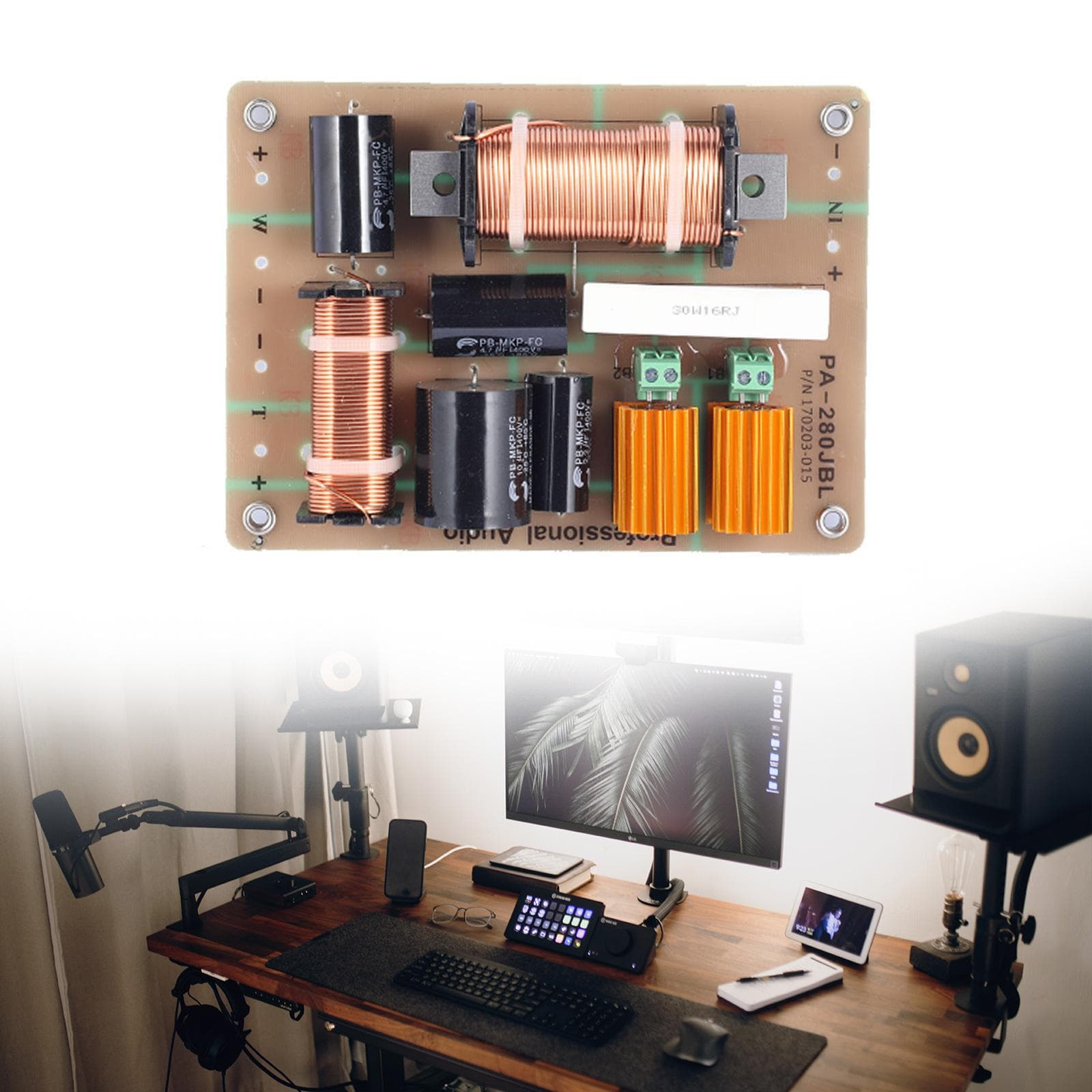 PA280 2-weg Crossovers 800W-1200W Frequentieverdeler voor 15Inch Treble/Bass Frequentieverdeler 2-Unit Splitters