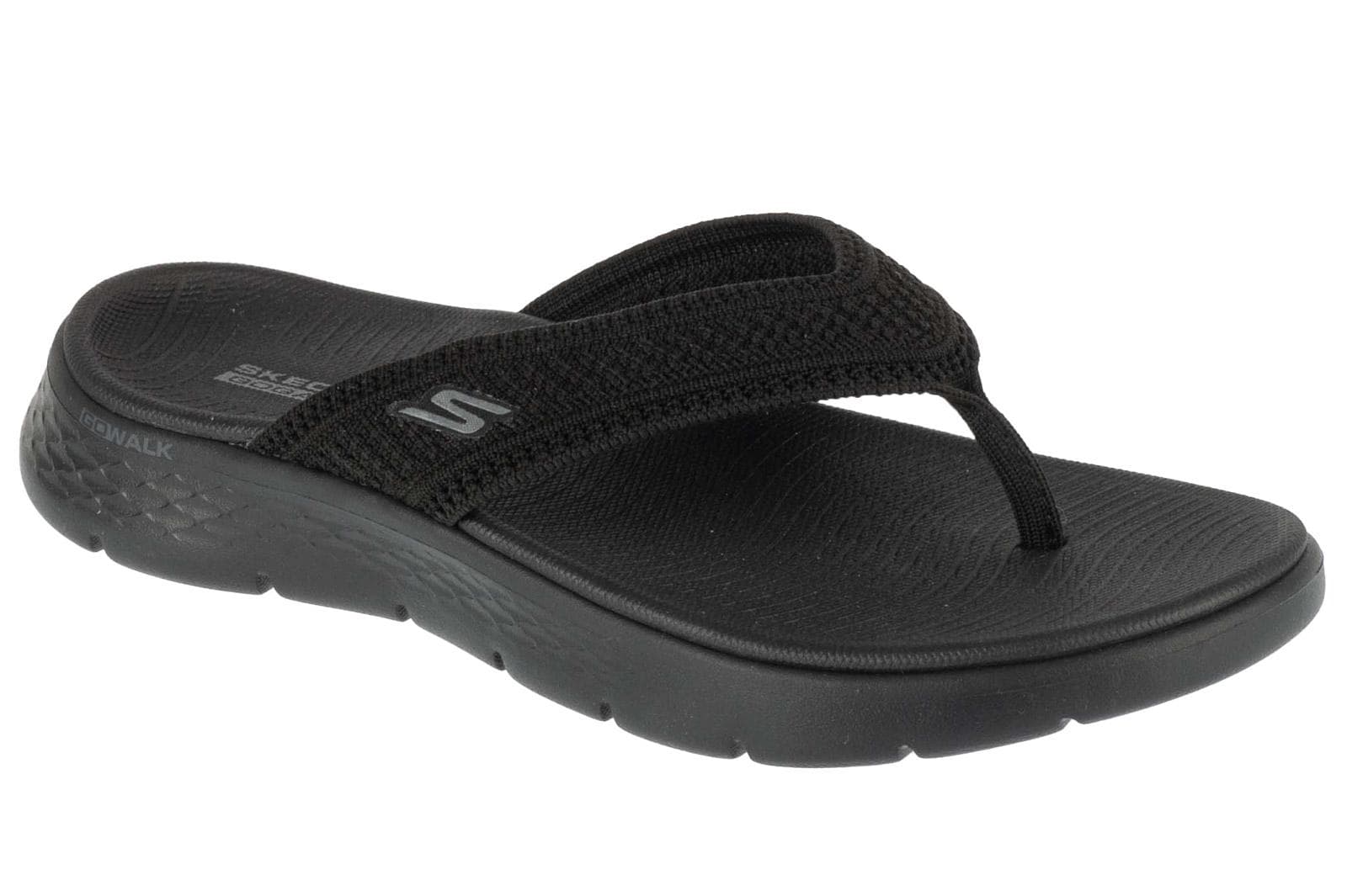 Skechers Go Walk Flex Sandaal - Holly, Dames zwarte teenslippers 37 zwart