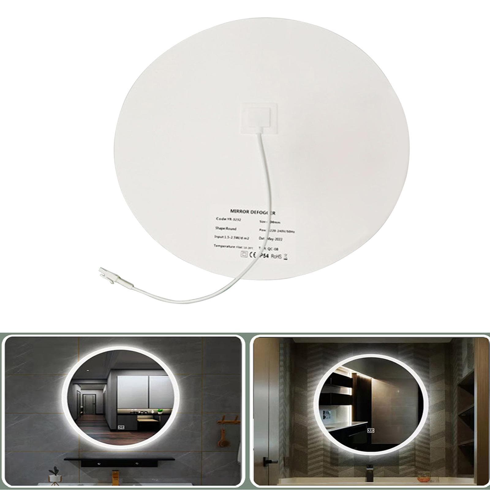 Badkamer Douche Spiegel Beschermfolie Anti-condens Raam Elektronische Verwarmingsfolie 110V Ronde Vierkante Anti-condensfolie voor Thuis