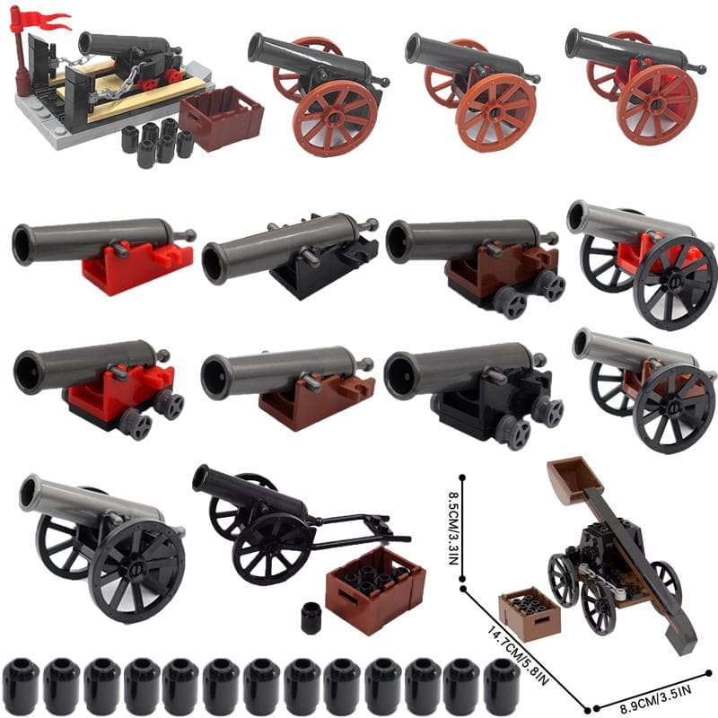 Militaire Bouwstenen Middeleeuws Napoleontische Oorlogen Soldaat Kasteelfiguren Cadeaus Speelgoed Uitrusting Wapens Pistolen Kanonnen Mini Stenen MOC