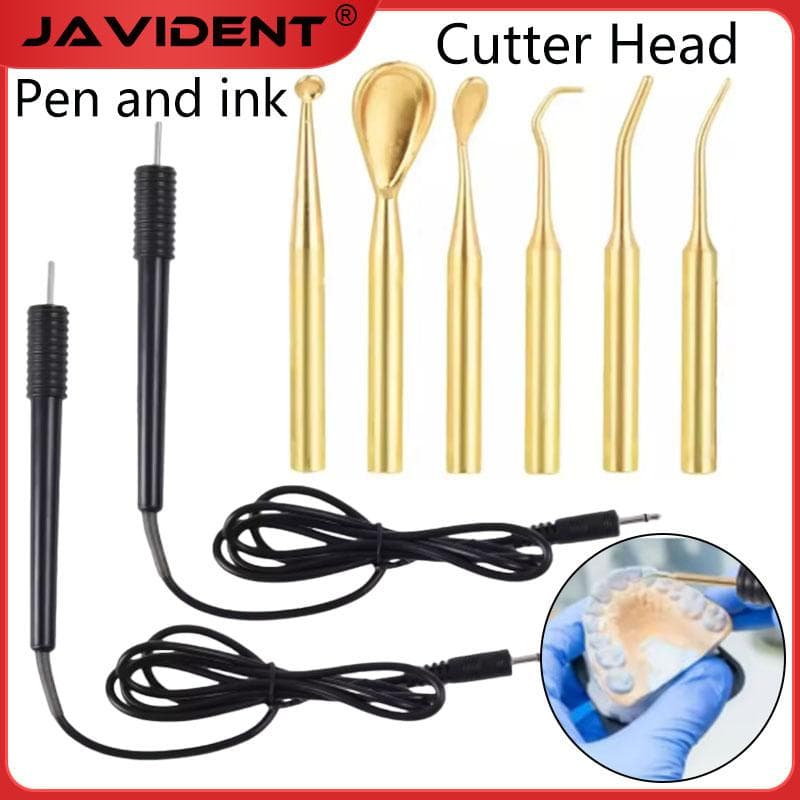 Dental Electric Wax Pen Knife Adjustable Temperature Denture Heating Pen Dental Laboratory Electric Wax Hook Accessories