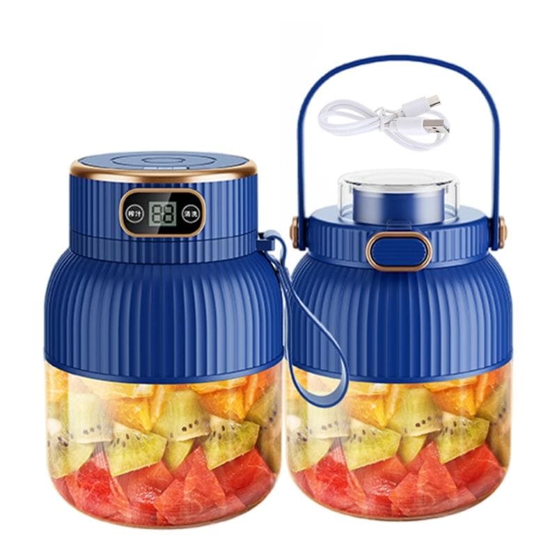 600ml Smoothie Blenders Draagbare USB Oplaadbare Sapcentrifuge met Hoge Snelheid Motor Mengbeker voor Eiwitshakes en Sappen blauw