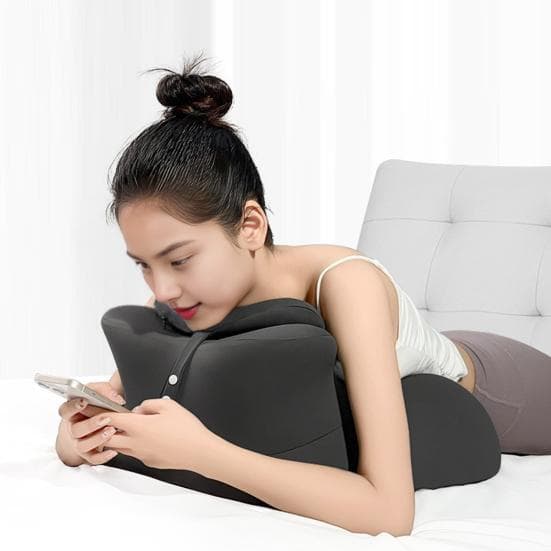 Koppelkussen voor Intimiteit Koppel Bilkussen Memory Foam Wigkussen Ondersteunt Meerdere Houdingen Beenkussen voor Bedgebruik Rugsteun lichtgrijze kle